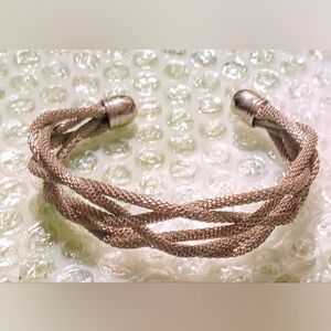 Sterling Silver twine braided Design Style Pattern 7.5 in/ WT 25 .8 Bracelet
